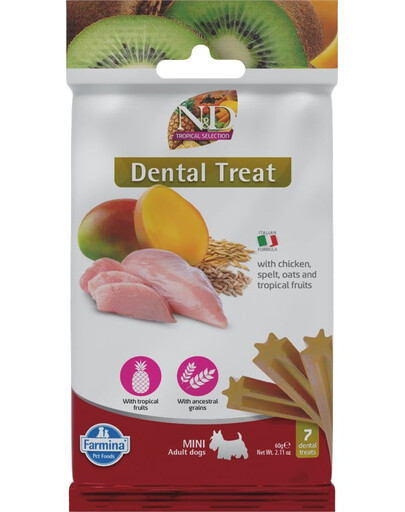 ND Tropical Selection Dental Treat Chicken Mini 60 g (7 szt) przysmak dentystyczny dla psów ras małych