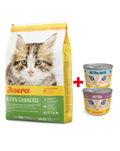 JOSERA Kitten GrainFree 10 kg + 2 x Dose kitten mix 200 g GRATIS