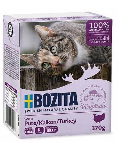 BOZITA Kawałeczki mięsa w galaretce z indykiem 16x370 g