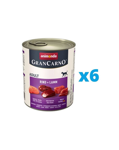 GranCarno zestaw z wołowiną i jagnięciną 6 x 400 g
