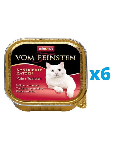 ANIMONDA Vom Feinsten zestaw z indykiem z pomidorami 6 x 100 g