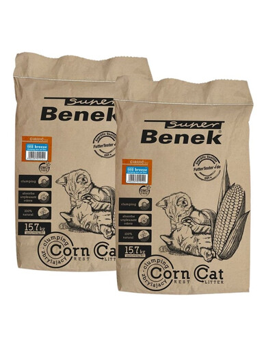 BENEK Super Corn Cat morska bryza 25 l x 2 (50 l)