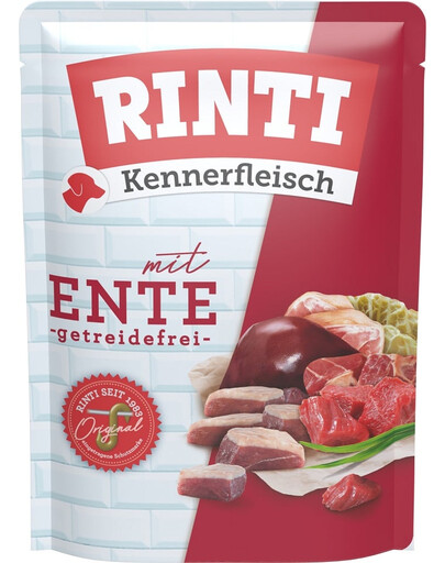 RINTI Kennerfleisch Duck Nassfutter mit Ente für adulte Hunde getreidefrei 6x400 g