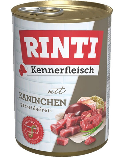 RINTI Kennerfleisch Nassfutter mit Kaninchen für adulte Hunde getreidefrei 6x400 g