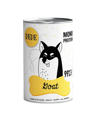 PAKA ZWIERZAKA PEPE Goat Nassfutter mit Ziege Monoprotein für alle Hunde 800 g