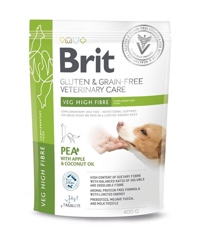 Veterinary Care Gluten and Grain Free Veg High Fibre 400g wegetariańska uzupełniająca karma dla psów