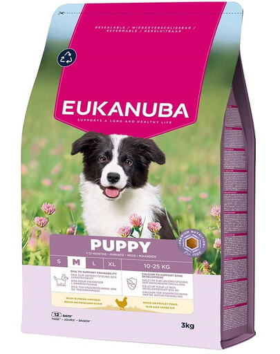 Puppy Medium Breeds Chicken 3 kg sucha karma dla szczeniąt ras średnich bogata w świeżego kurczaka