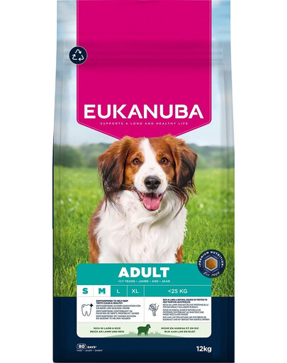 Adult Small Medium Breeds Lamb Rice 12 kg sucha karma dla psów małych i średnich ras bogata w jagnięcinę i ryż