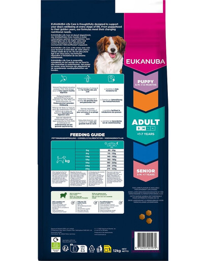 Adult Small Medium Breeds Lamb Rice 12 kg sucha karma dla psów małych i średnich ras bogata w jagnięcinę i ryż