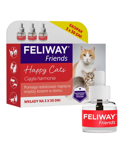 FELIWAY Friends 3 Nachfüllkapseln - Pheromone gegen Konflikte zwischen Katzen