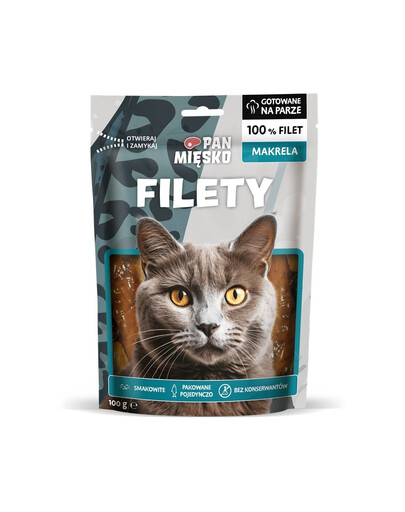 PAN MIĘSKO Filets Makrele Leckerli für Katzen 100 g