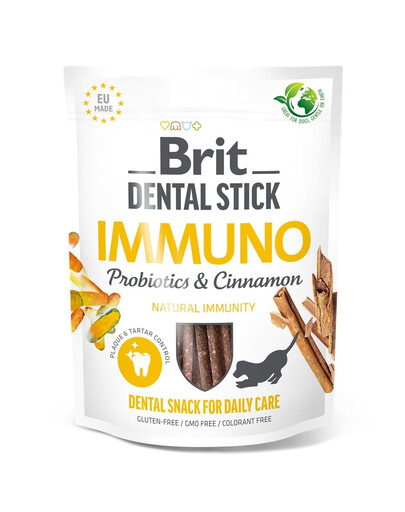 BRIT Dental Stick Immuno Probiotika und Zimt dentale Leckerei für Hunde zur Unterstützung des Immunsystems 251g