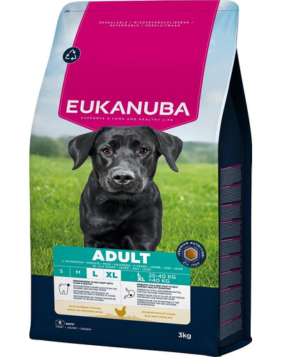 Adult Large Breeds Chicken 3 kg sucha karma dla psów dużych ras bogata w świeżego kurczaka