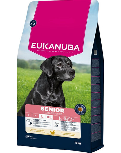 Senior Large Breeds Chicken 15 kg sucha karma dla starszych psów ras dużych bogata w świeżego kurczaka