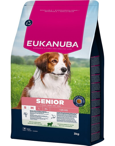 Senior Small Medium Breeds Lamb Rice 3 kg sucha karma dla starszych psów małych i średnich ras bogata w jagnięcinę i ryż