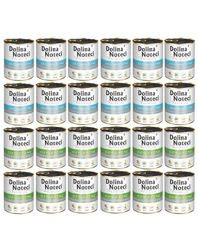 DOLINA NOTECI Mix smaków Premium Bogata w dziczyznę i jagnięcinę 24x800g