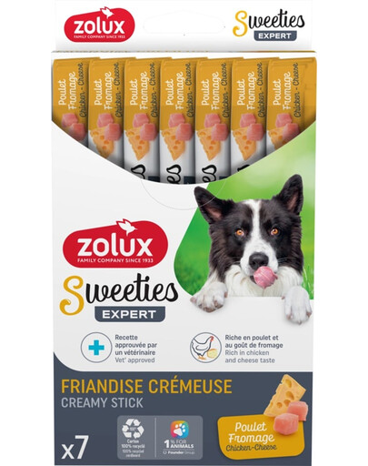 ZOLUX Sweeties Leckerli Creme mit Ente für Hunde 7x14g