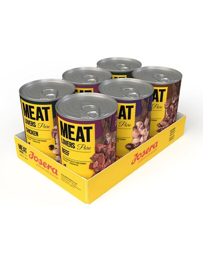 JOSERA Meat Lovers Pure Multipack 6x400g Nassfutter für Hunde
