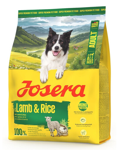 JOSERA Lamb and Rice Adult monoproteinierte Hundefutter 900g