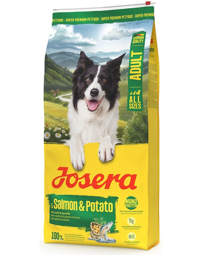 JOSERA Salmon and Potato Adult getreidefreies Futter für Hunde mit empfindlichem Magen 12,5kg