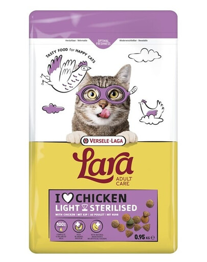 VERSELE-LAGA Lara Adult Light Sterilized Futter für sterilisierten Katzen 900g