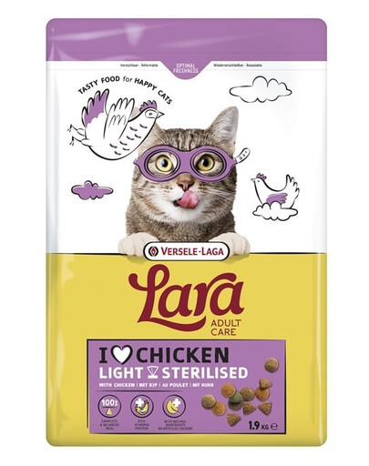 VERSELE-LAGA Lara Adult Light Sterilized Futter für sterilisierten Katzen 1,9 kg
