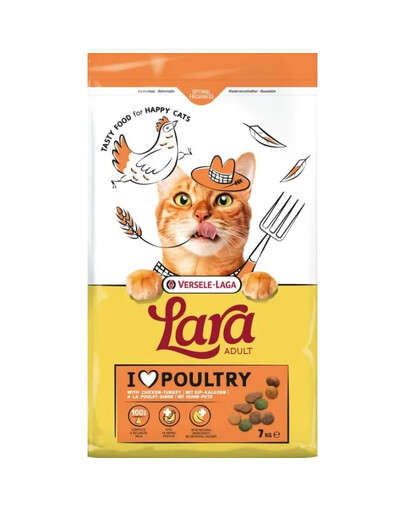 VERSELE-LAGA Lara Adult Turkey and Chicken Trockenfutter mit Truthahn und Huhn für Katzen 7 kg