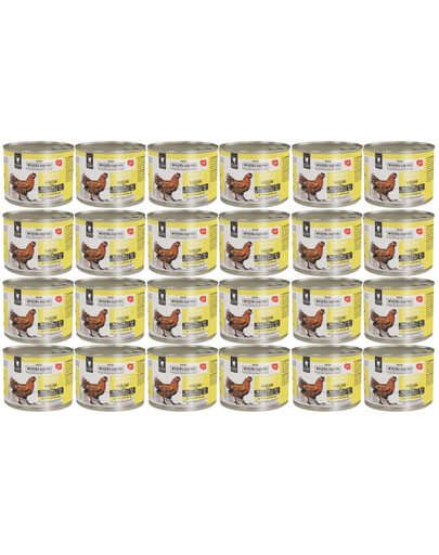 WIEJSKA ZAGRODA Nassfutter mit Huhn Monoprotein für adulte Katzen 24x200 g