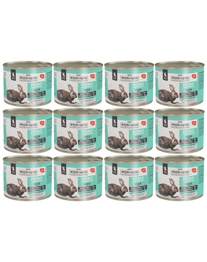 WIEJSKA ZAGRODA Nassfutter mit Kaninchen Monoprotein für Kätzchen 12x200 g