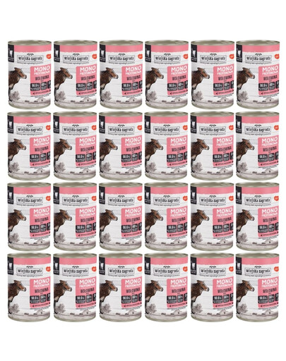 WIEJSKA ZAGRODA Nassfutter mit Rind Monoprotein für adulte Katzen 24x400g