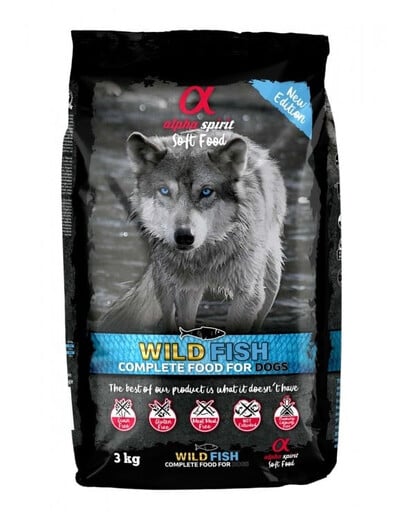 Pełnowartościowa karma sucha-miękka dla psów Wild fish 3 kg