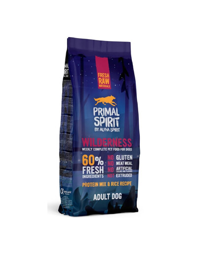 PRIMAL SPIRIT Wilderness Trockenfutter mit Schweinefleisch halbweich für adulte Hunde 2x12 kg