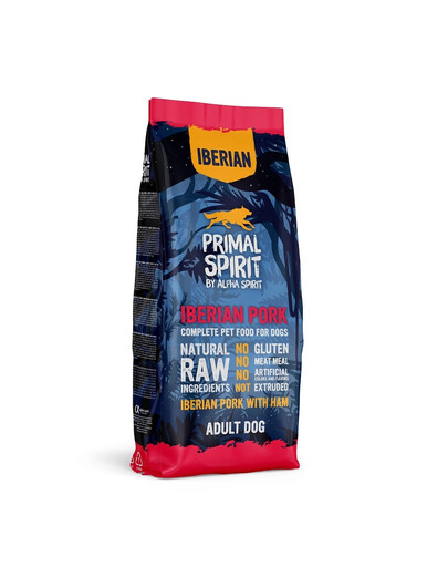 PRIMAL SPIRIT Iberian Adult Pork Ham mit Schweinefleisch und Schinken für adulte Hunde 2x12 kg