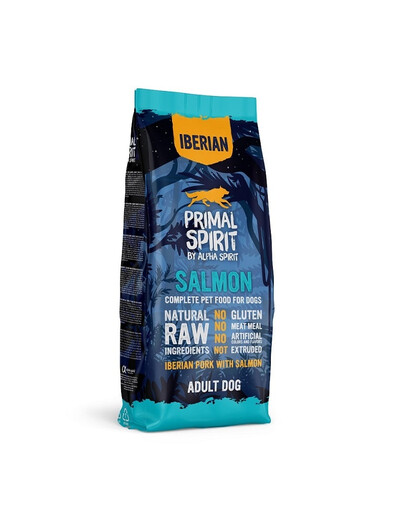 PRIMAL SPIRIT Iberian Adult Salmon Trockenfutter mit Lachs für adulte Hunde 2x12 kg