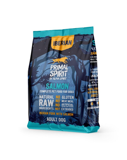 PRIMAL SPIRIT Iberian Adult Salmon Trockenfutter mit Lachs für adulte Hunde 2x1kg