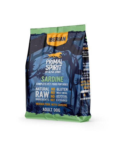PRIMAL SPIRIT Iberian Adult Sardine Trockenfutter mit Sardine für adulte Hunde 2x1kg