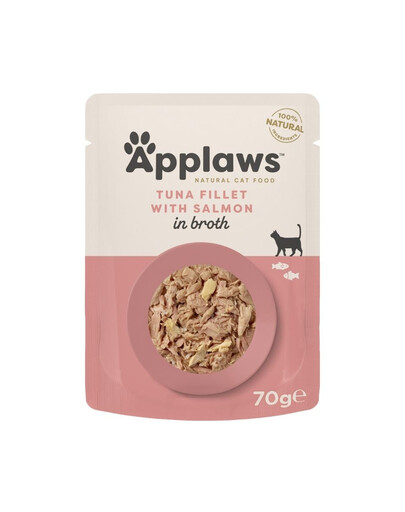 APPLAWS Cat Adult Pouch Tuna with Salmon Thunfischfilet mit Lachs in Brühe 70 g