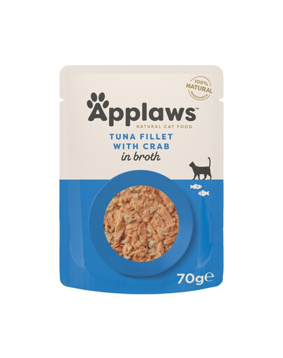 APPLAWS Cat Adult Pouch Tuna with Crab in Broth Thunfischfilet mit Krabbe in Brüh 70 g
