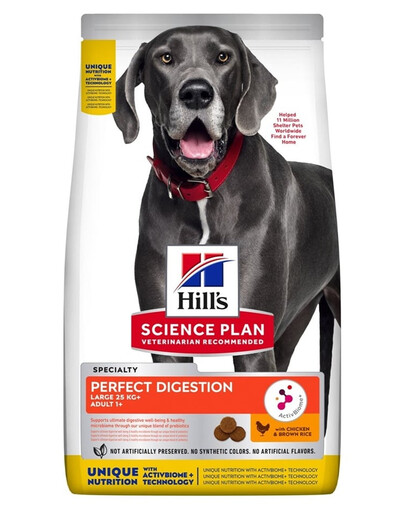 HILL'S Science Plan Canine Adult Large Perfect Digestion Chicken and Brown Rice 14kg Futter für gesunde Verdauung für große Hunde