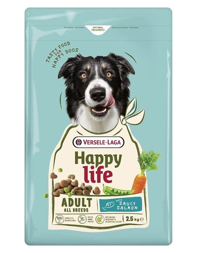 VERSELE-LAGA Happy Life Adult mit Lachs Hundefutter mit Lachs 2,5 kg