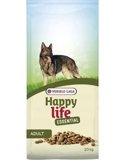VERSELE-LAGA Happy Life Adult Essential Trockenfutter mit Huhn für adulte Hunde 20 kg