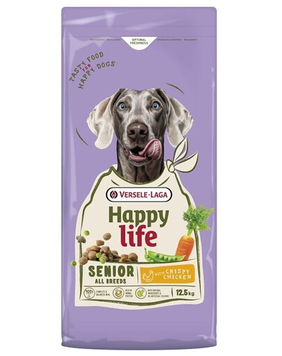 VERSELE-LAGA Happy Life Senior mit Huhn Futter für ältere Hunde 12,5 kg