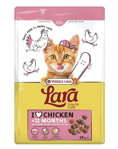 VERSELE-LAGA Lara Junior Chicken Futter mit Huhn für Kätzchen und junge Katzen 1,9 kg