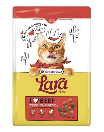 VERSELE-LAGA Lara Adult Beef Katzenfutter mit Rindfleisch 1,9 kg