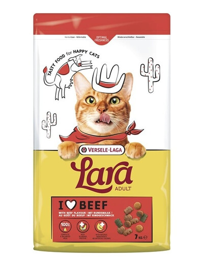 VERSELE-LAGA Lara Adult Beef Katzenfutter mit Rindfleisch 7 kg