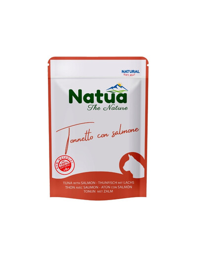 NATUA Nassfutter mit Thunfisch und Lachs in Gelee für Katzen 70 g