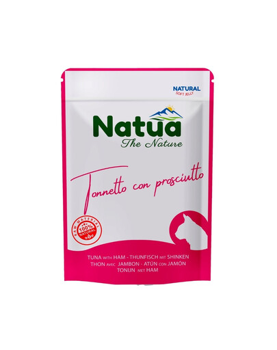 NATUA Nassfutter mit Thunfisch und Schinken in Gelee für Katzen 70 g