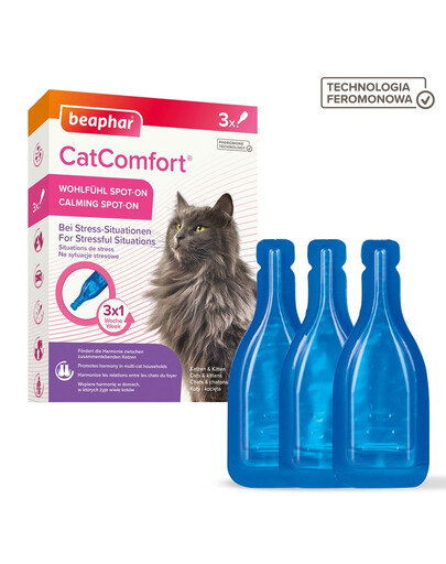 BEAPHAR CatComfort Calming Spot-On 3x0,55 ml mit Pheromonen für Katzen