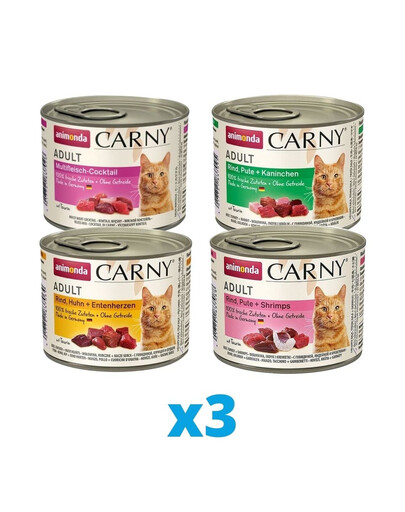 ANIMONDA Carny mix smaków 12 x 200 g