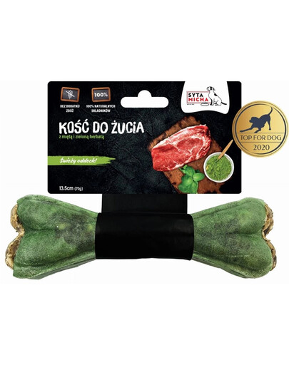 SYTA MICHA Kauknochen mit Minze und grünem Tee für Hunde für frischen Atem 13,5 cm (70g)